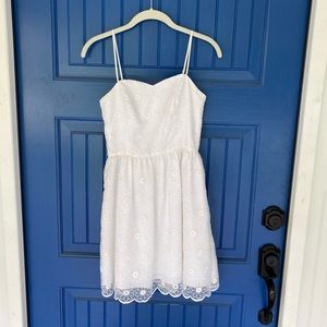 Lilly Pulitzer White Floral Mini Dress Size 00